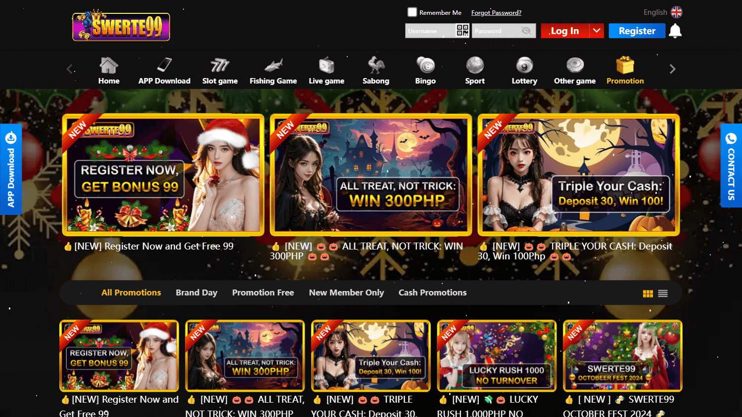 SWERTE99 Mobile casino interface on smartphone